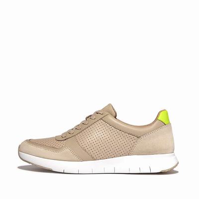 Buty Sportowe Fitflop ANATOMIFLEX Leather-Mix Męskie Szare Beżowe | Polska-27954