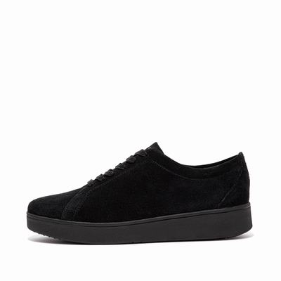 Buty Sportowe Fitflop RALLY Suede Damskie Czarne | Polska-17582