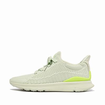 Buty Sportowe Fitflop VITAMIN FFX Colour Pop Knit Sports Damskie Mięta Żółte | Polska-03574