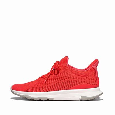 Buty Sportowe Fitflop VITAMIN FFX Neon Reflective Knit Sports Damskie Pomarańczowe | Polska-64053