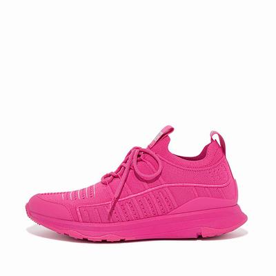 Buty Sportowe Fitflop VITAMIN FF Knit Sports Damskie Fuksja Różowe | Polska-69248