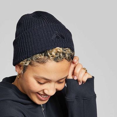 Czapki Beanie Fitflop BASIC THREADS Merino Wełna Knit Damskie Granatowe | Polska-57892