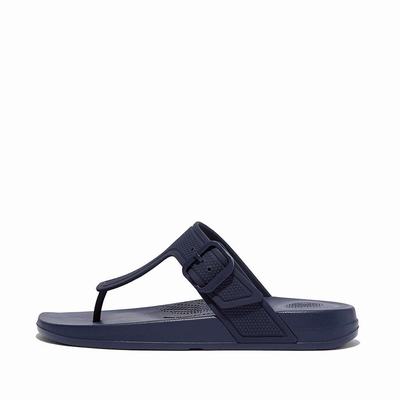 Japonki Fitflop IQUSHION Adjustable Buckle Damskie Granatowe | Polska-08263