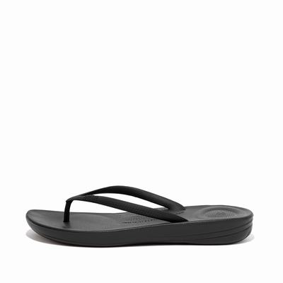 Japonki Fitflop IQUSHION Ergonomic Damskie Czarne | Polska-57438