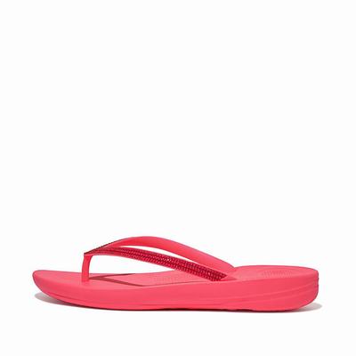 Japonki Fitflop IQUSHION Sparkle Damskie Różowe | Polska-31649