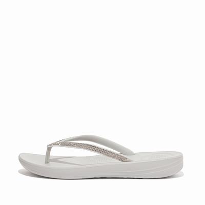 Japonki Fitflop IQUSHION Sparkle Ergonomic Damskie Szare | Polska-47159