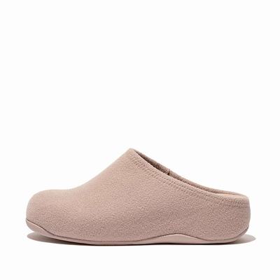 Kapcie Fitflop SHUV Cushy Felt Clog Damskie Beżowe | Polska-16957