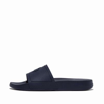 Klapki Fitflop IQUSHION Pool Slides Damskie Granatowe | Polska-32107