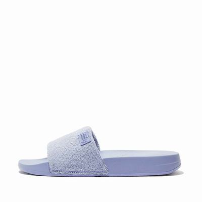 Klapki Fitflop IQUSHION Towelling Slides Damskie Lawenda | Polska-67289