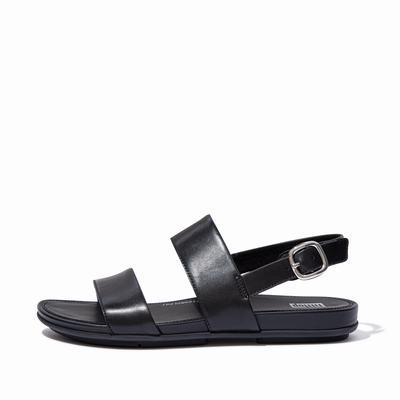 Sandały Fitflop GRACIE Leather Back-Strap Damskie Czarne | Polska-94562