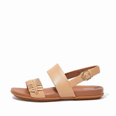 Sandały Fitflop GRACIE Wrapped Weave Back-Strap Damskie Brązowe | Polska-64218