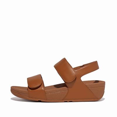 Sandały Fitflop LULU Adjustable Leather Damskie Głęboka Brązowe | Polska-27654