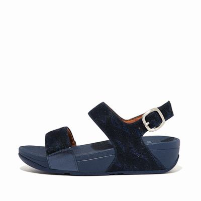 Sandały Fitflop LULU Glitz Backstrap Damskie Granatowe | Polska-67058