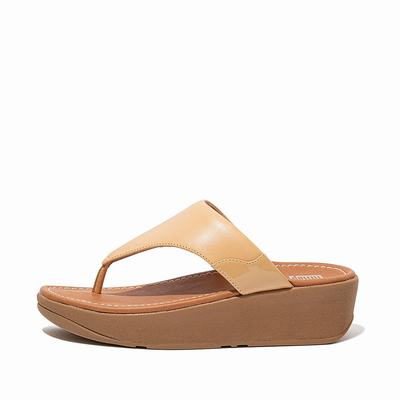 Sandały Fitflop MYLA Toe-Post Damskie Brązowe | Polska-46310