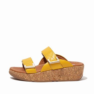 Sandały Fitflop REMI Adjustable Slides Damskie Pomarańczowe Żółte | Polska-13529