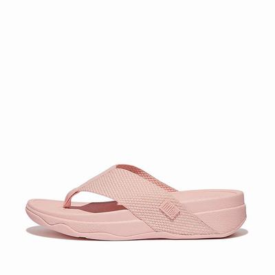 Sandały Fitflop SURFA Webbing Toe-Post Damskie Różowe | Polska-92654