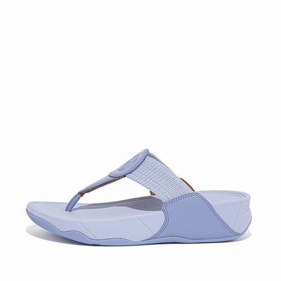 Sandały Fitflop WALKSTAR Finestripe Toe-Post Damskie Lawenda | Polska-52381