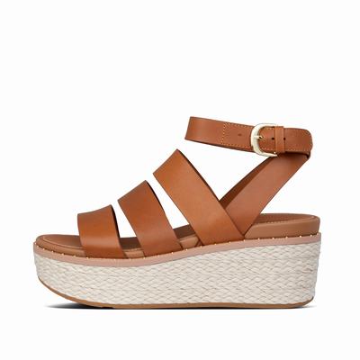 Sandały na Koturnie Fitflop ELOISE Espadrille Damskie Głęboka Brązowe | Polska-71695