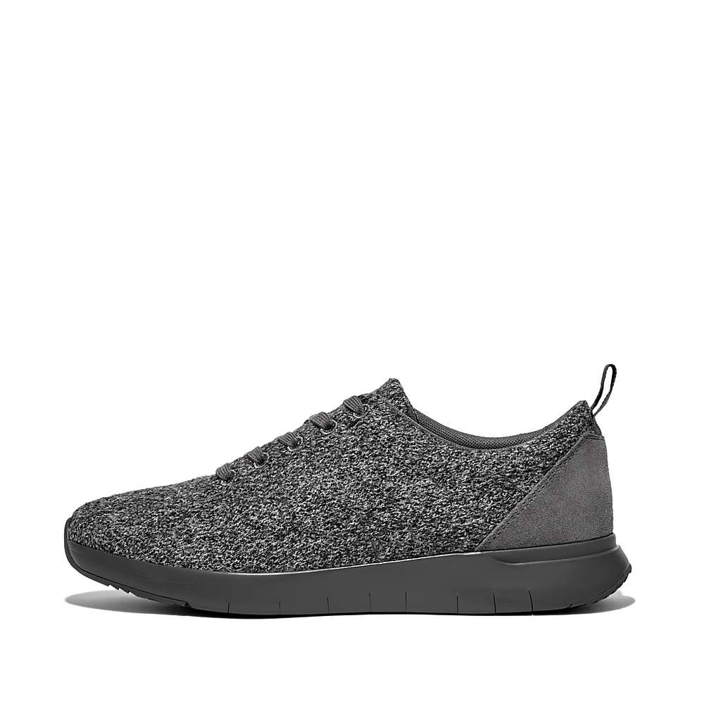 Buty Sportowe Fitflop FLEXKNIT E01 Merino Wełna-Mix Męskie Szare | Polska-60925