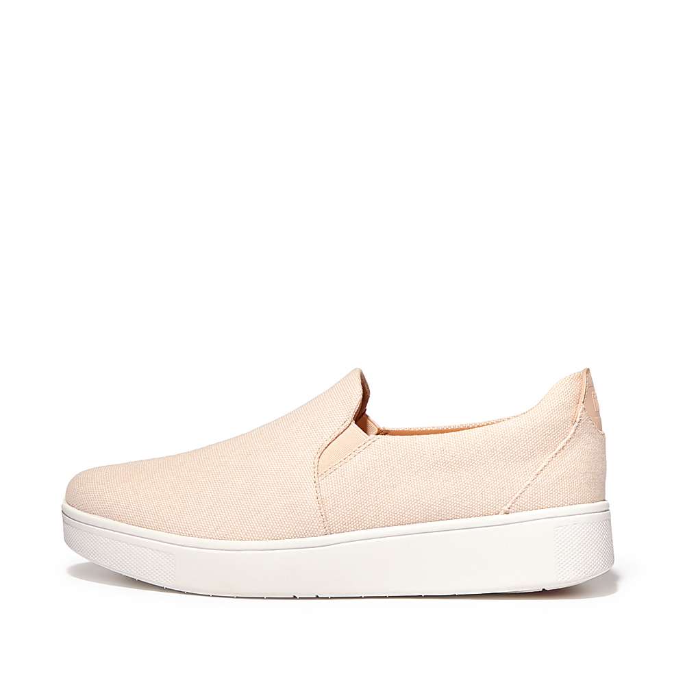 Buty Sportowe Fitflop RALLY Canvas Slip-On Skate Damskie Różowe | Polska-89605