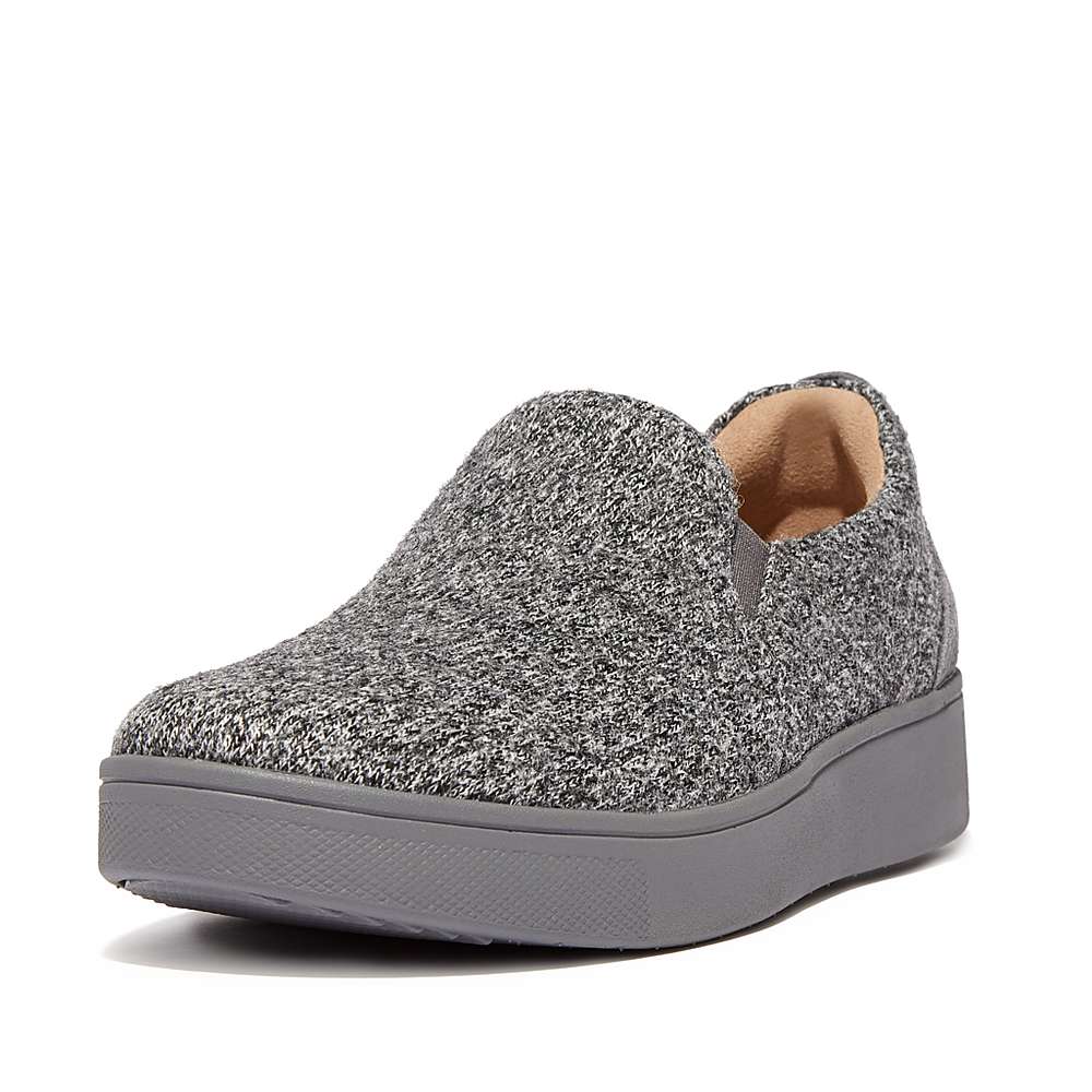 Buty Sportowe Fitflop RALLY E01 Merino Wełna-Mix Skate Damskie Szare | Polska-62719