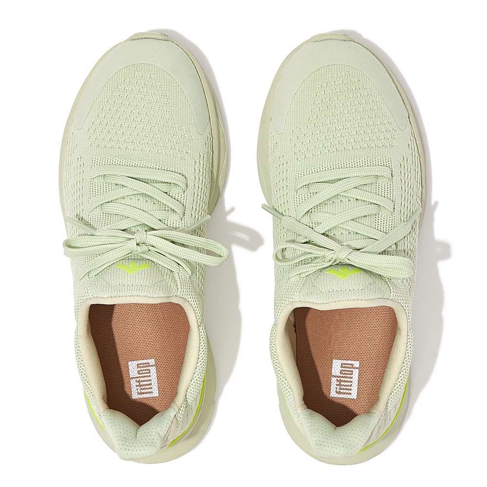 Buty Sportowe Fitflop VITAMIN FFX Colour Pop Knit Sports Damskie Mięta Żółte | Polska-03574