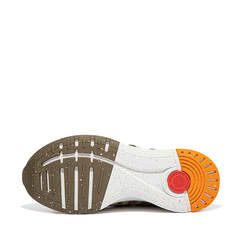 Buty Sportowe Fitflop VITAMIN FF E01 Camo Knit Sports Damskie Oliwkowe | Polska-14208