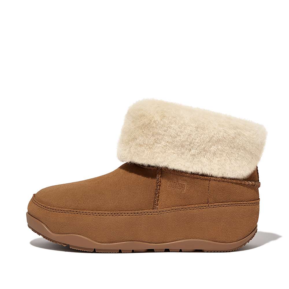 Buty Zimowe Fitflop Original MUKLUK SHORTY Double-Faced Shearling Damskie Głęboka Brązowe | Polska-91573