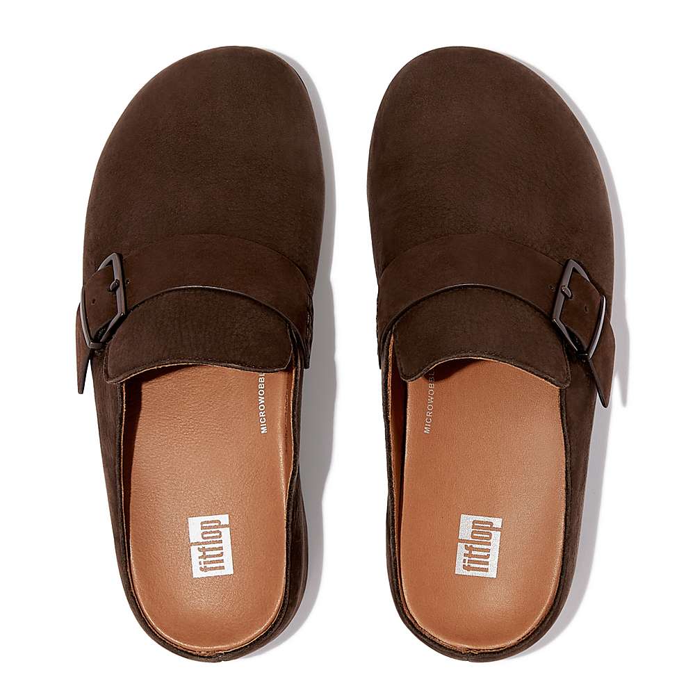 Chodaki Fitflop SHUV Buckle Strap Leather Damskie Brązowe | Polska-78126