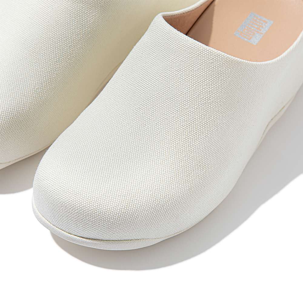 Chodaki Fitflop SHUV Canvas Damskie Kremowe | Polska-92851