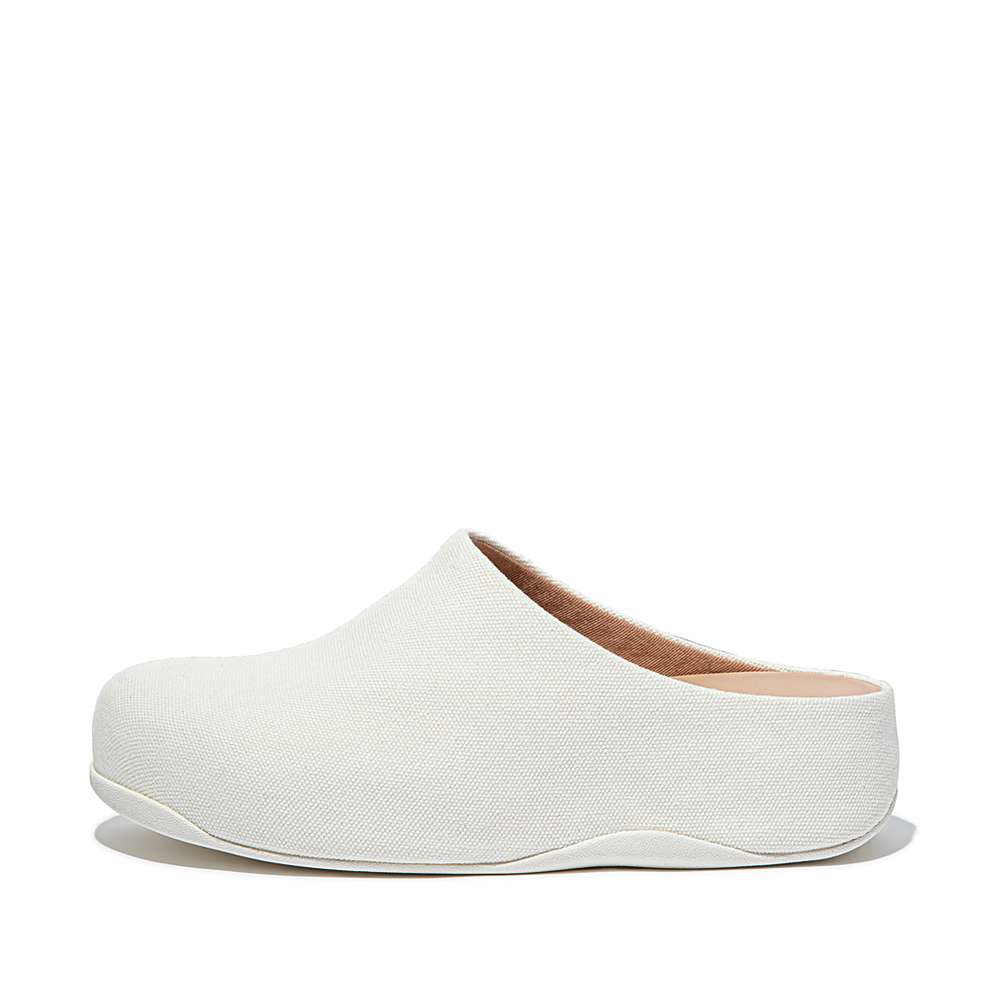 Chodaki Fitflop SHUV Canvas Damskie Kremowe | Polska-92851