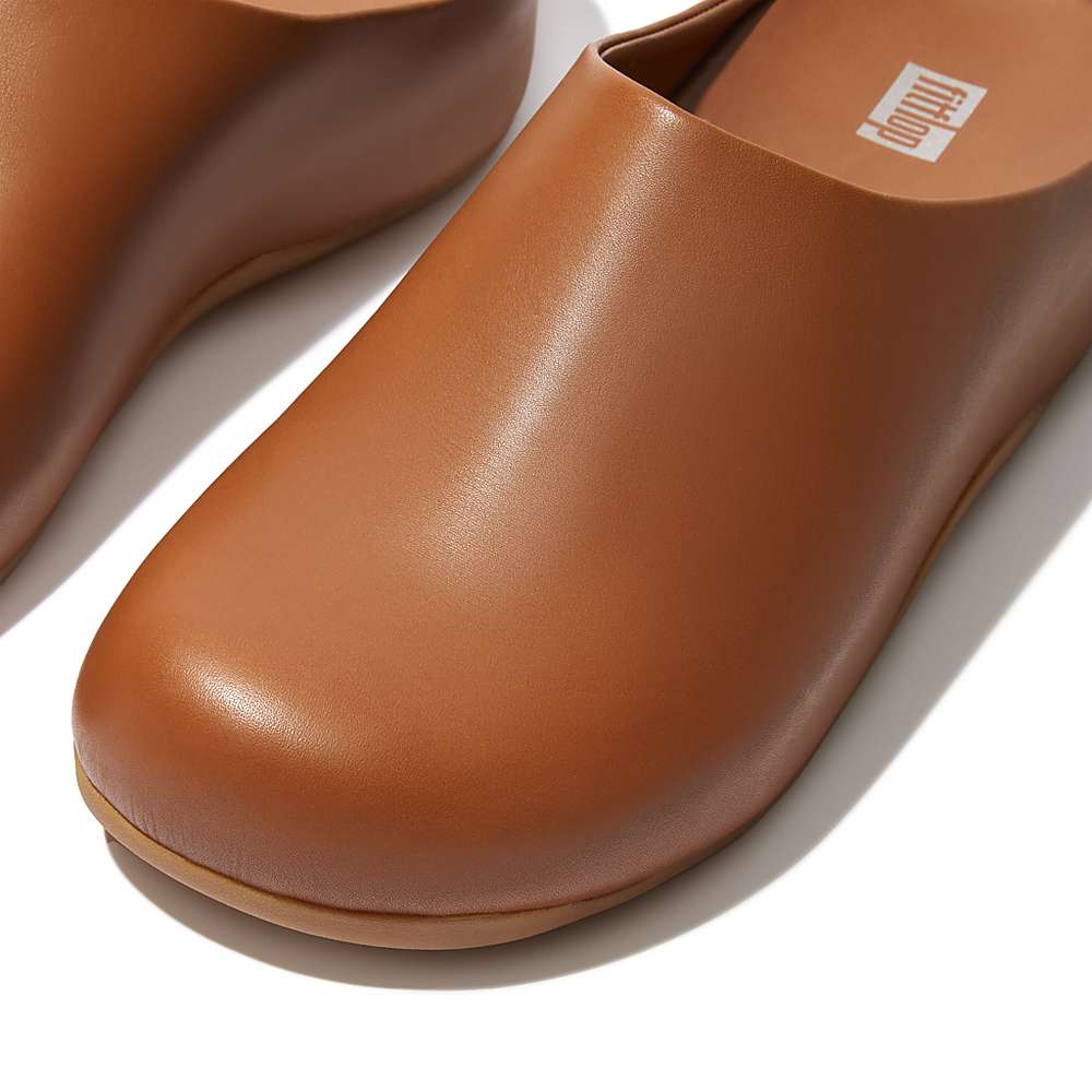 Chodaki Fitflop SHUV Leather Męskie Głęboka Brązowe | Polska-34125