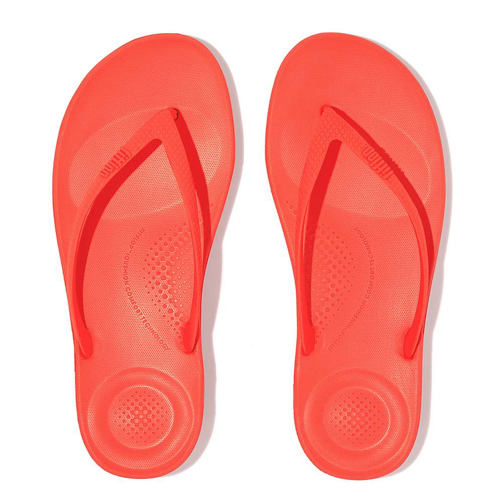 Japonki Fitflop IQUSHION Ergonomic Damskie Pomarańczowe | Polska-04876