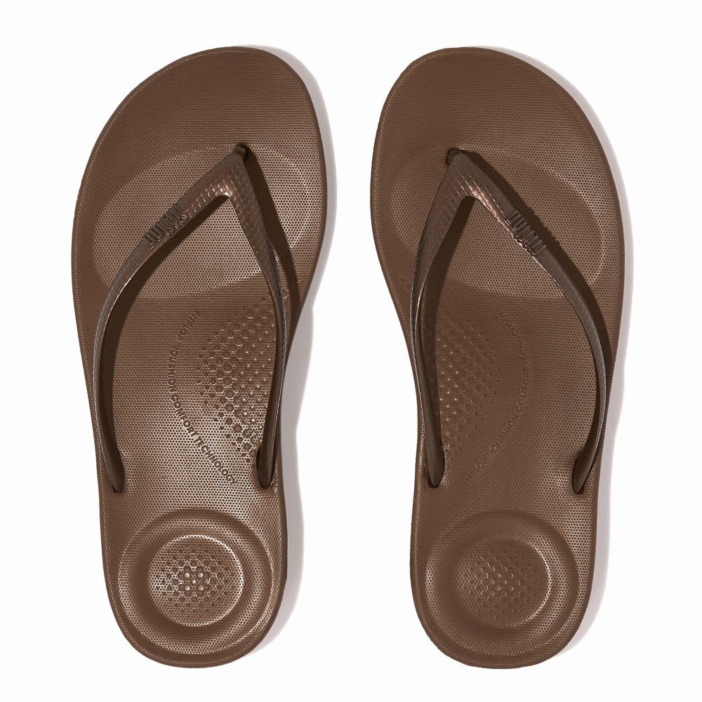 Japonki Fitflop IQUSHION Ergonomic Damskie Czekolada | Polska-06213