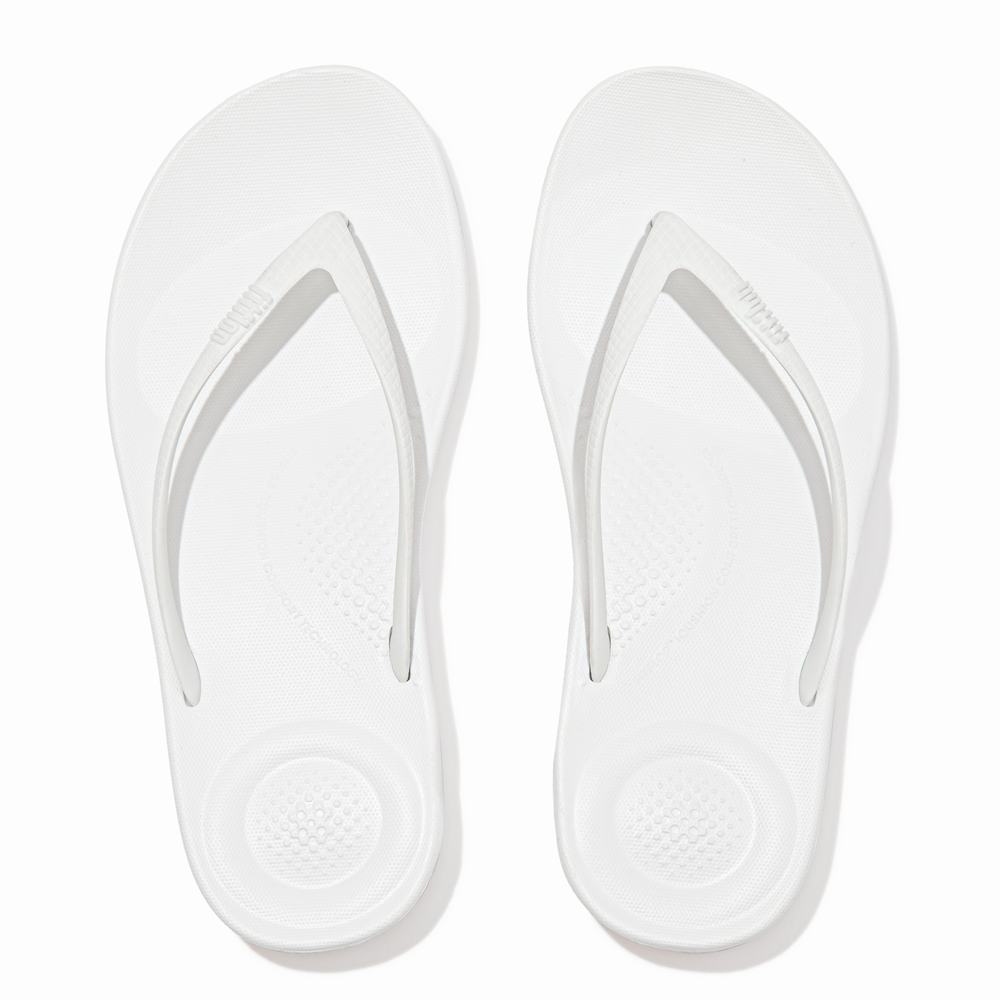 Japonki Fitflop IQUSHION Ergonomic Damskie Białe | Polska-17932