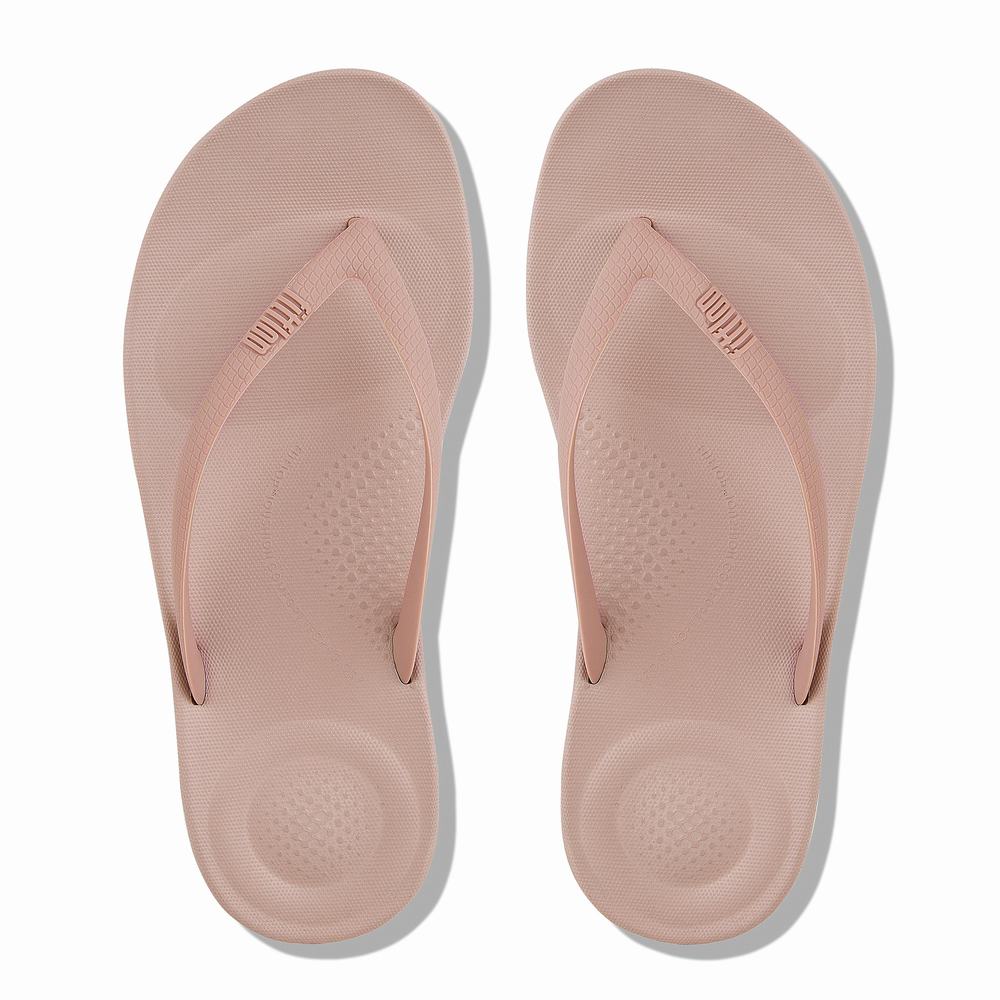 Japonki Fitflop IQUSHION Ergonomic Damskie Beżowe | Polska-26954