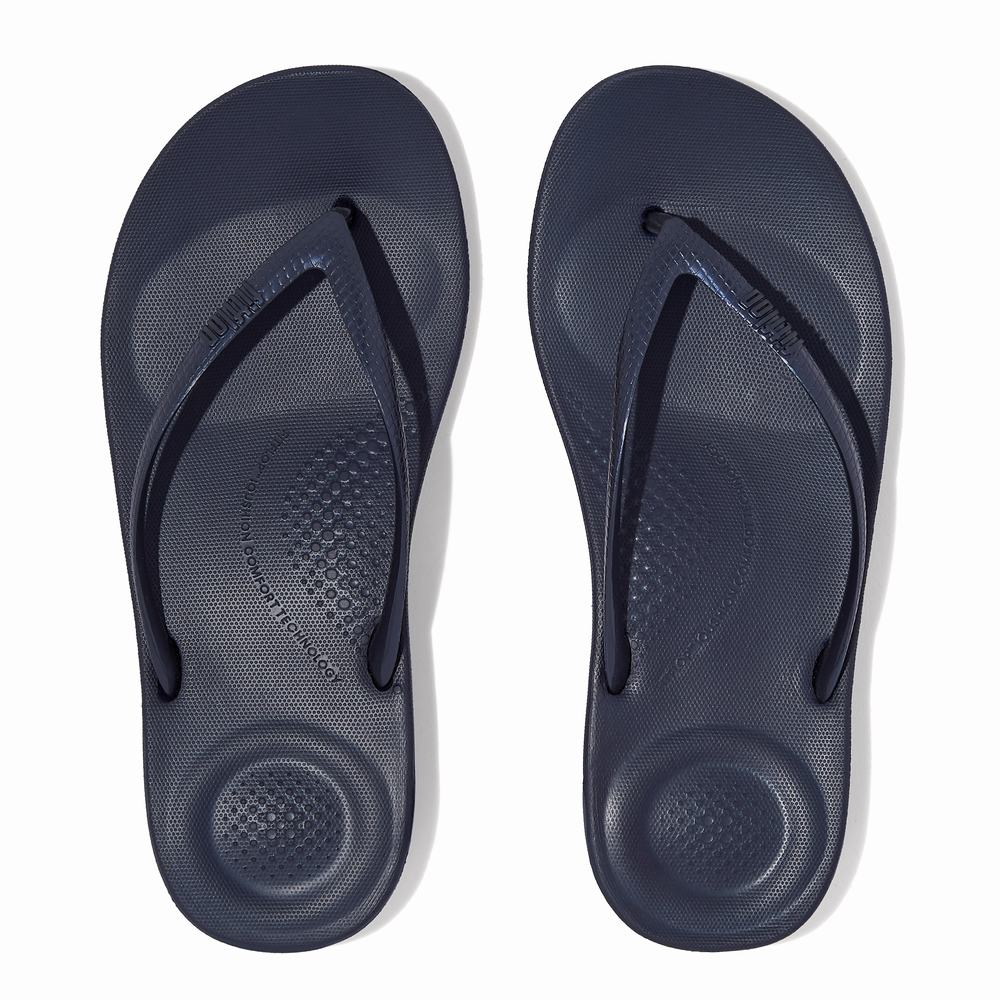 Japonki Fitflop IQUSHION Ergonomic Damskie Granatowe | Polska-53260