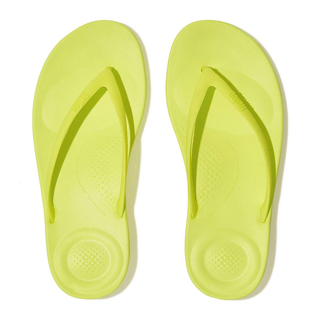 Japonki Fitflop IQUSHION Ergonomic Damskie Żółte | Polska-75816