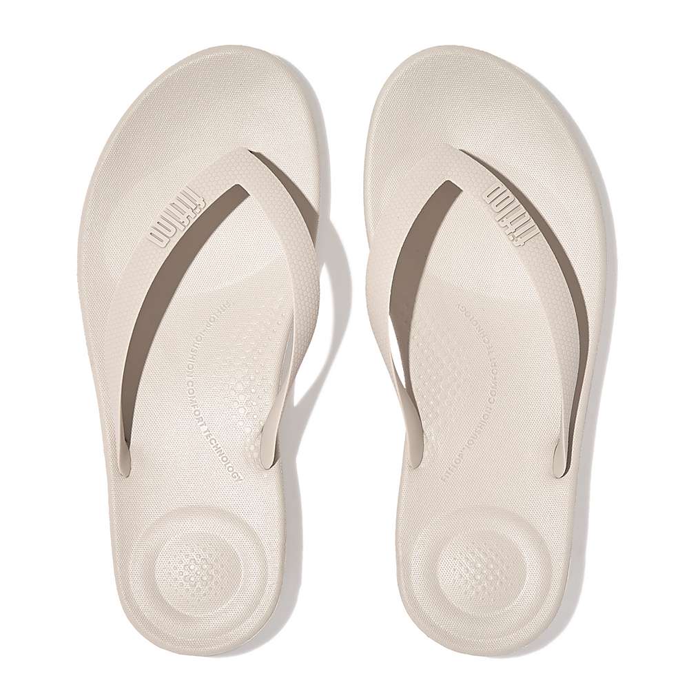 Japonki Fitflop IQUSHION Ergonomic Męskie Szare Beżowe | Polska-42687