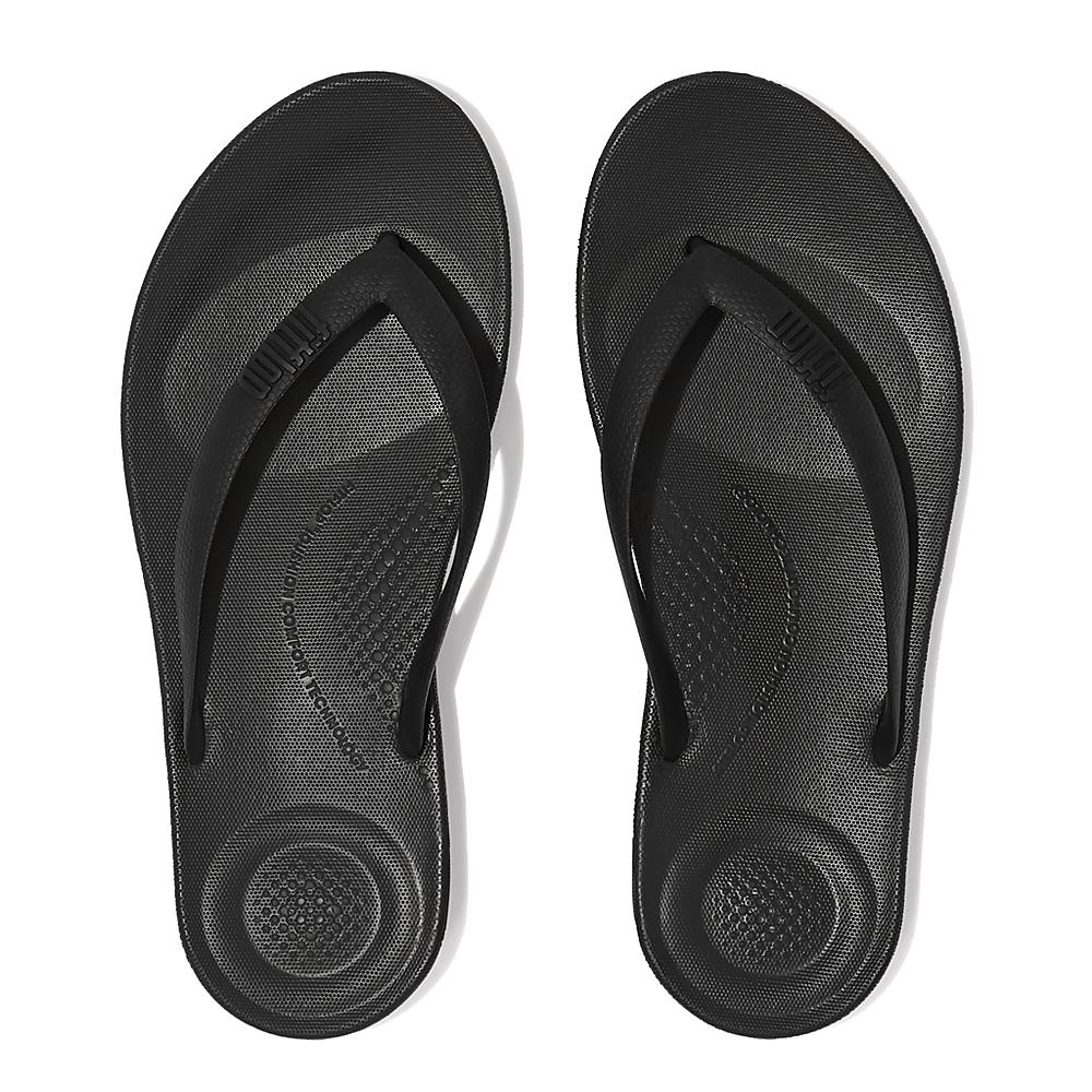 Japonki Fitflop IQUSHION Ergonomic Męskie Czarne | Polska-56048