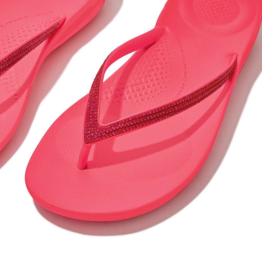 Japonki Fitflop IQUSHION Sparkle Damskie Różowe | Polska-31649