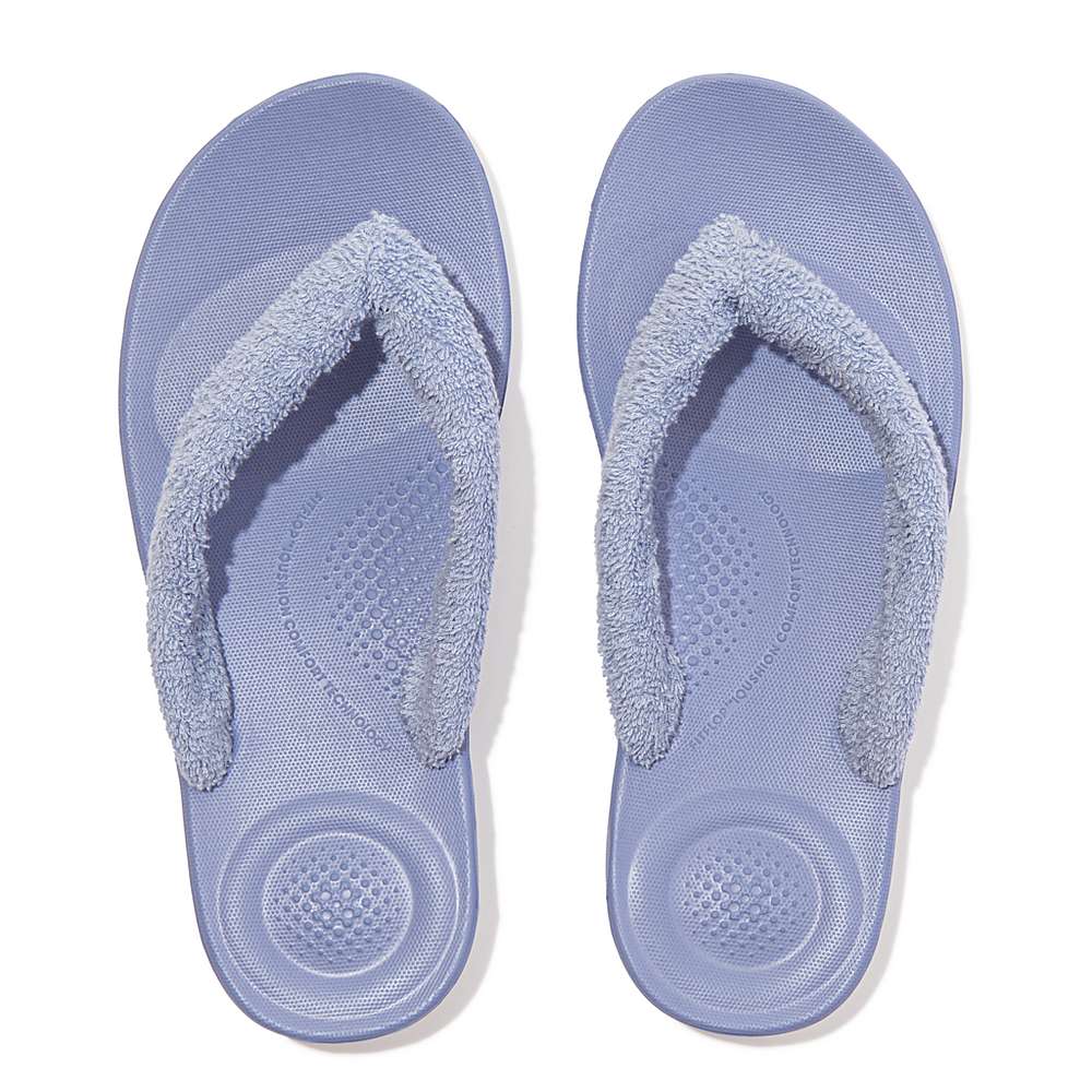 Japonki Fitflop IQUSHION Towelling Damskie Lawenda | Polska-25718