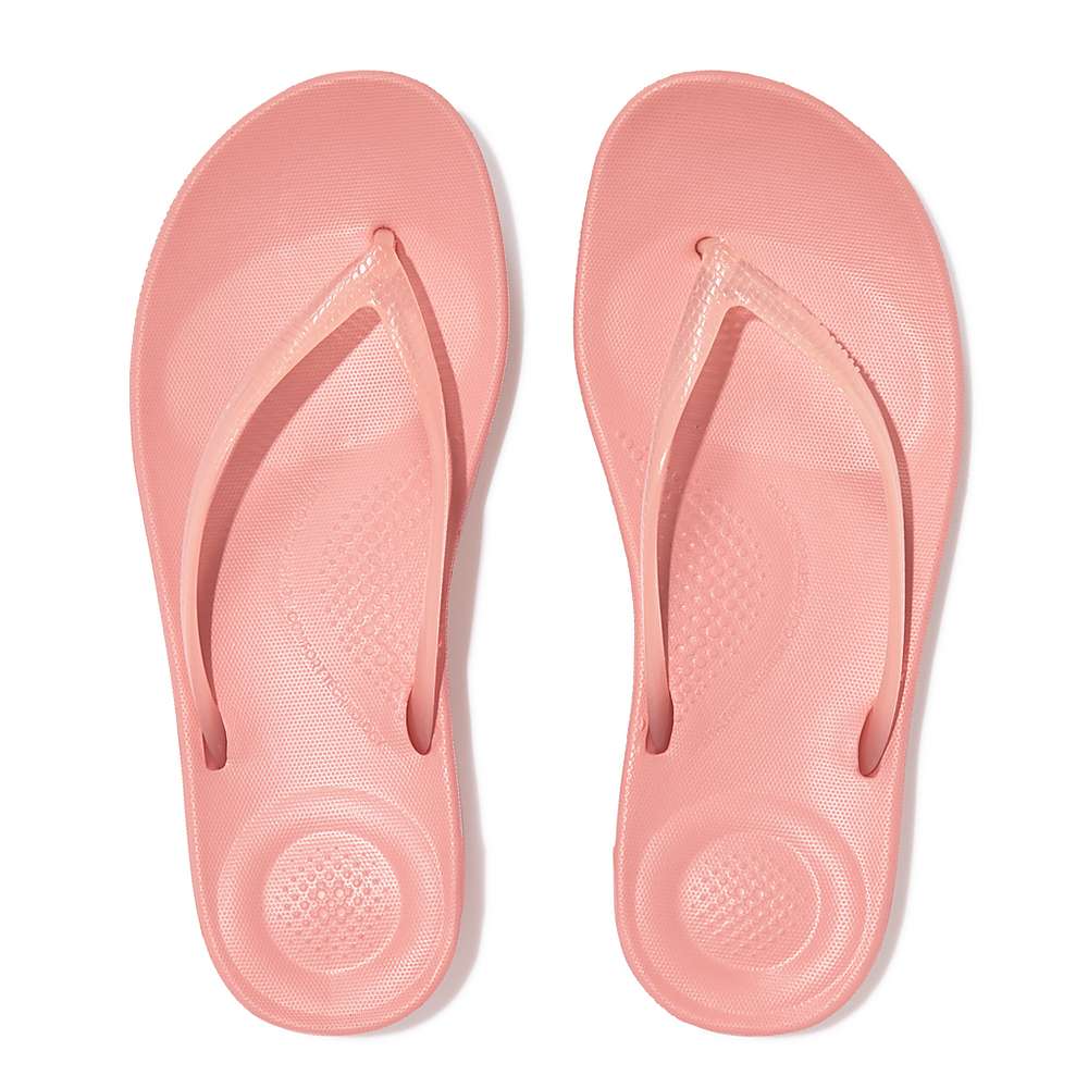 Japonki Fitflop IQUSHION Transparent Damskie Różowe | Polska-17859