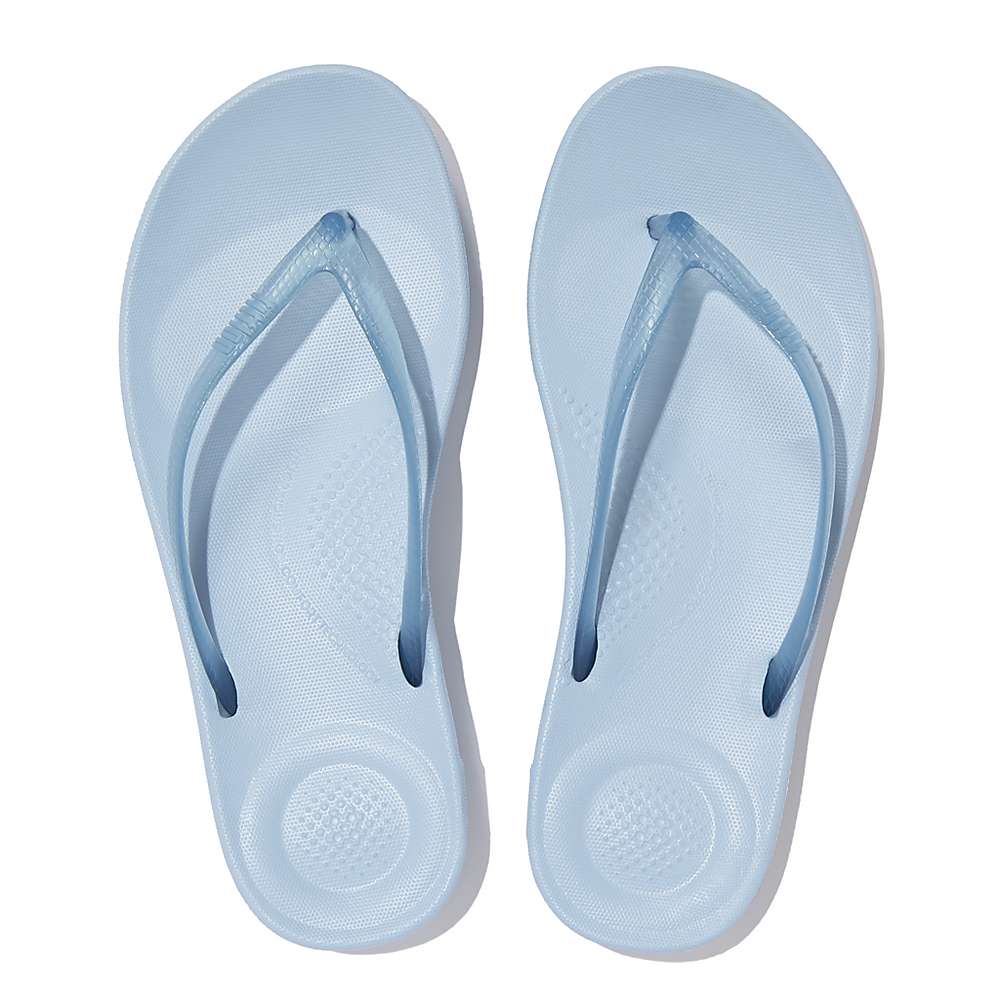 Japonki Fitflop IQUSHION Transparent Damskie Niebieskie | Polska-45720