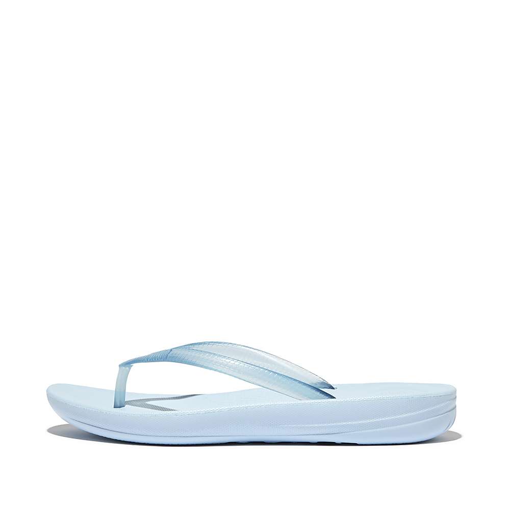 Japonki Fitflop IQUSHION Transparent Damskie Niebieskie | Polska-45720