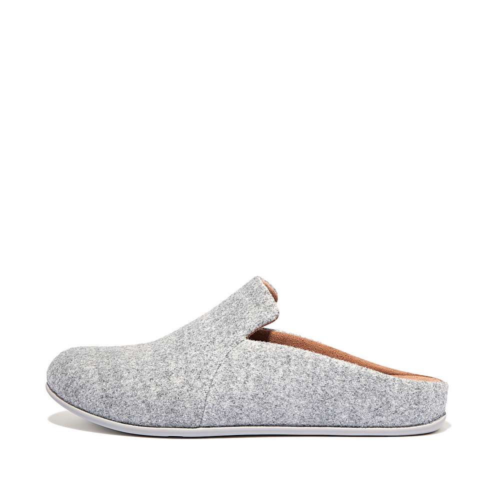 Kapcie Fitflop CHRISSIE II Haus Felt Damskie Szare | Polska-30298