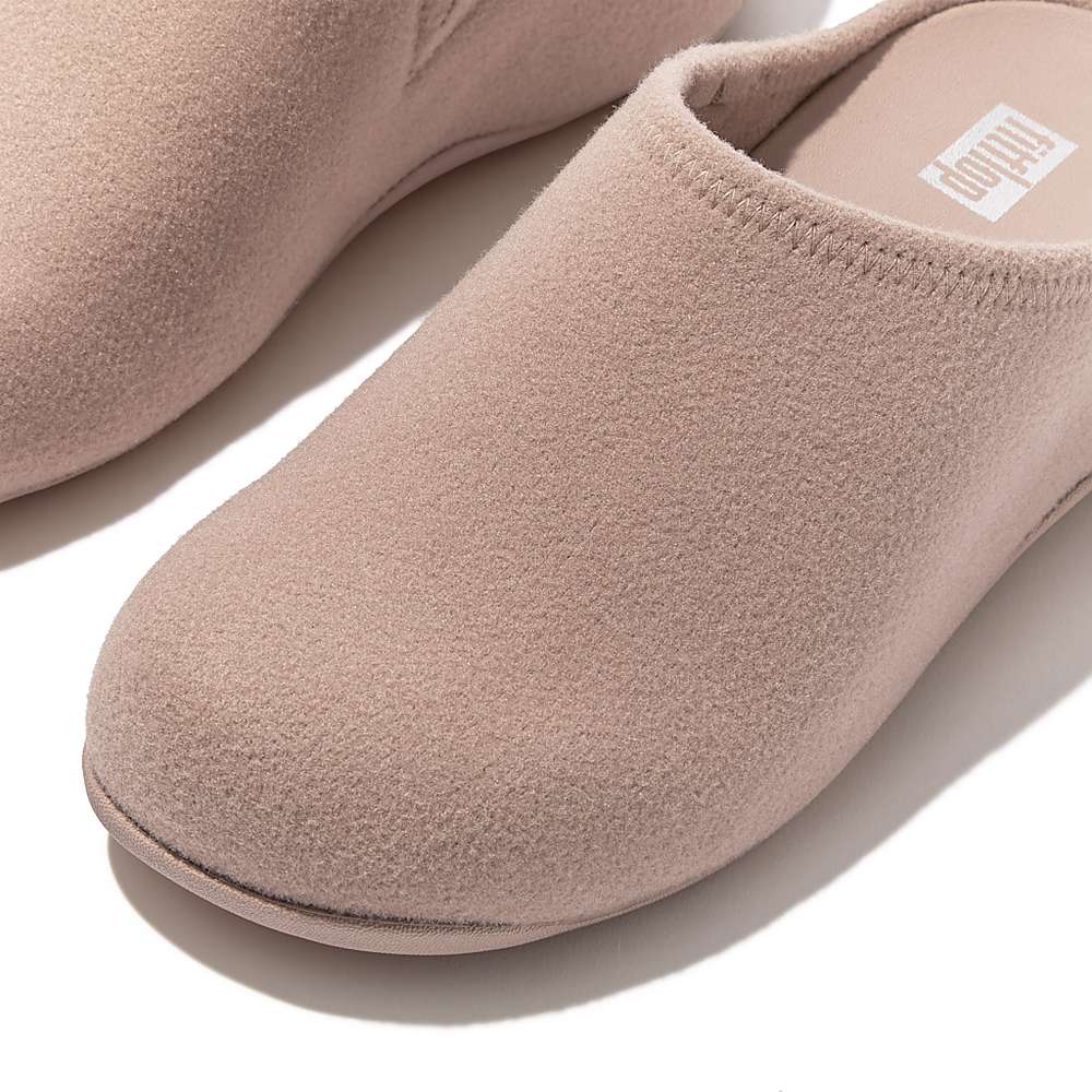 Kapcie Fitflop SHUV Cushy Felt Clog Damskie Beżowe | Polska-16957