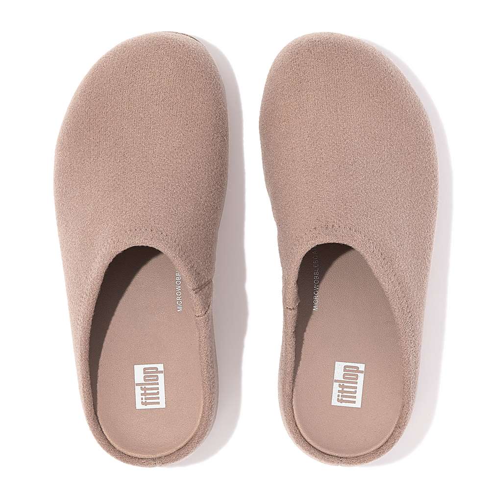 Kapcie Fitflop SHUV Cushy Felt Clog Damskie Beżowe | Polska-16957