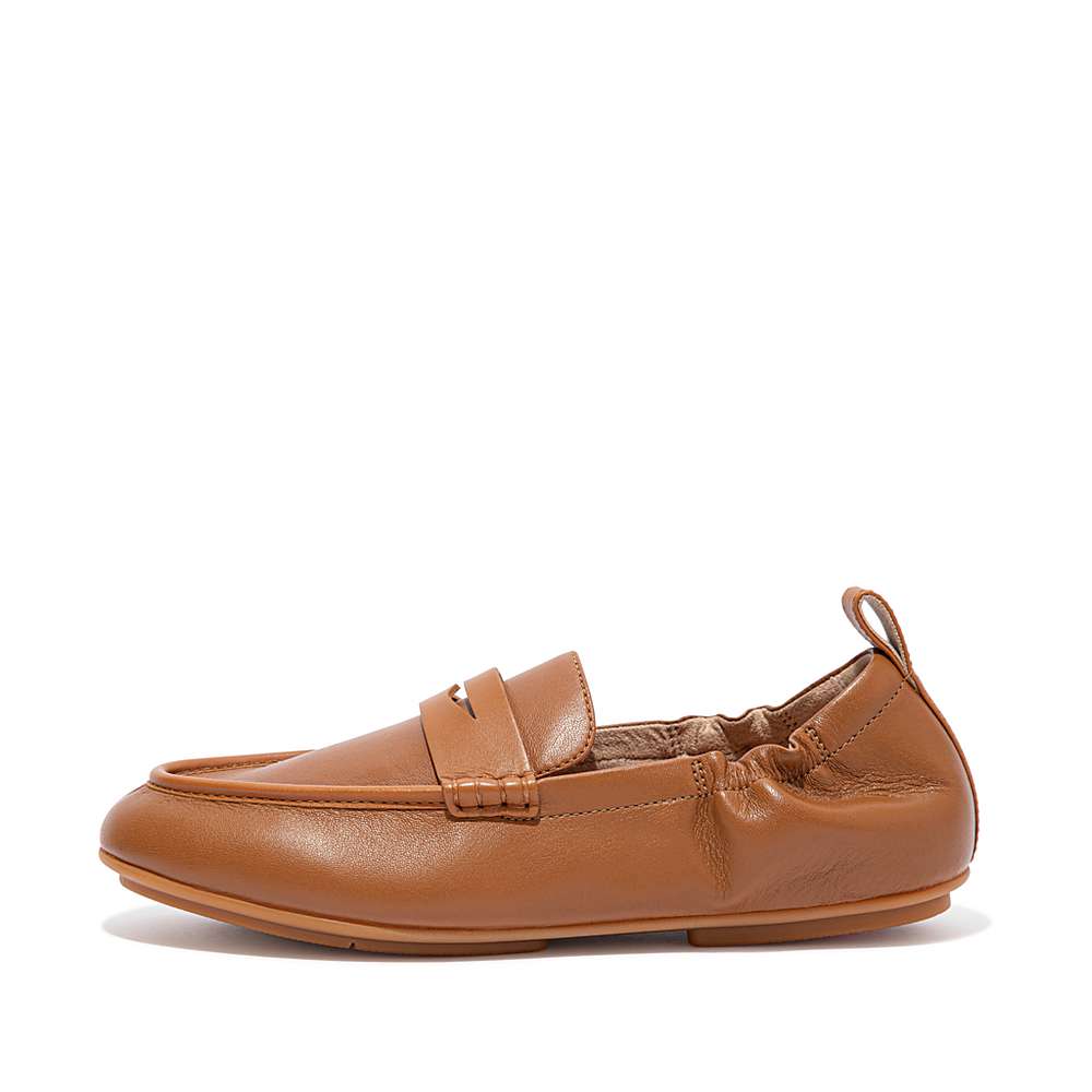 Loafersy Fitflop ALLEGRO Leather Penny Damskie Głęboka Brązowe | Polska-97016