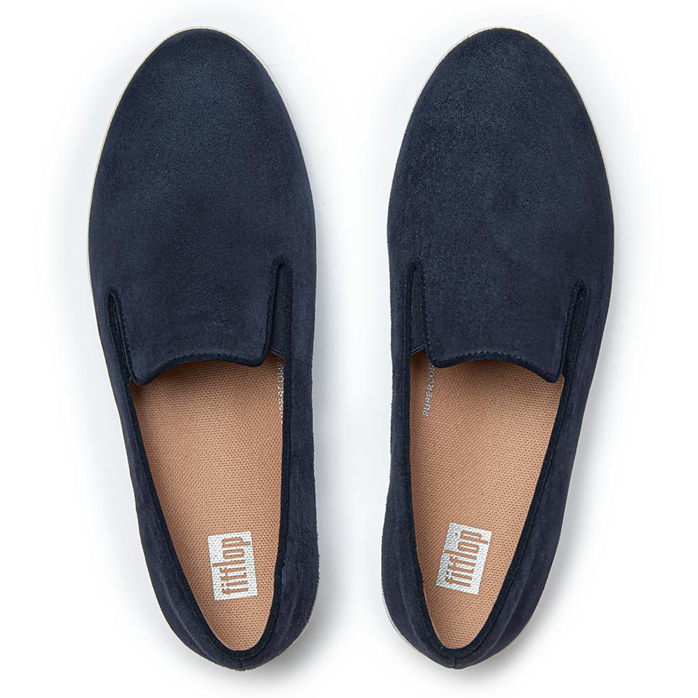 Loafersy Fitflop SUPERSKATE Damskie Granatowe | Polska-42359